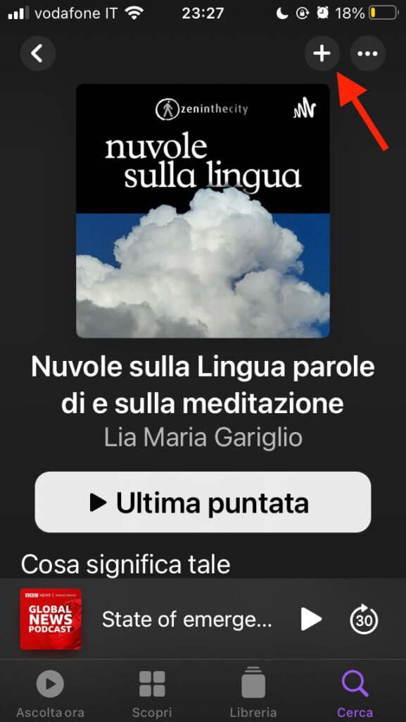 Nuvole sulla lingua podcast meditazione