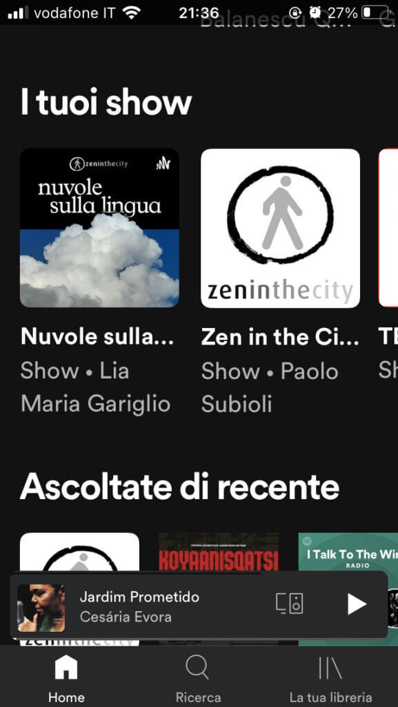 cerca podcast su spotify