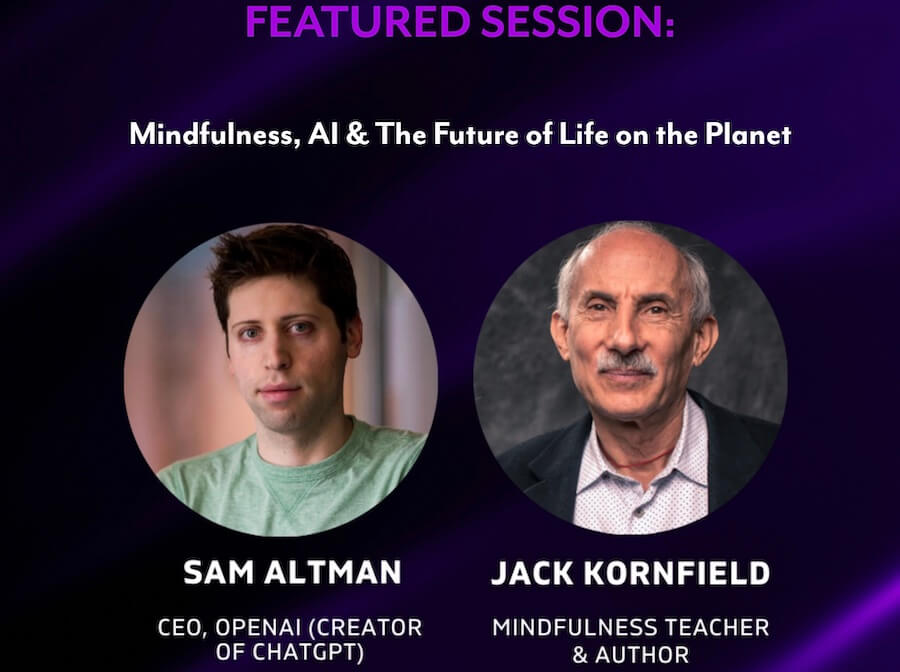 Sam Altman e Jack Kornfield a Wisdom 2.0