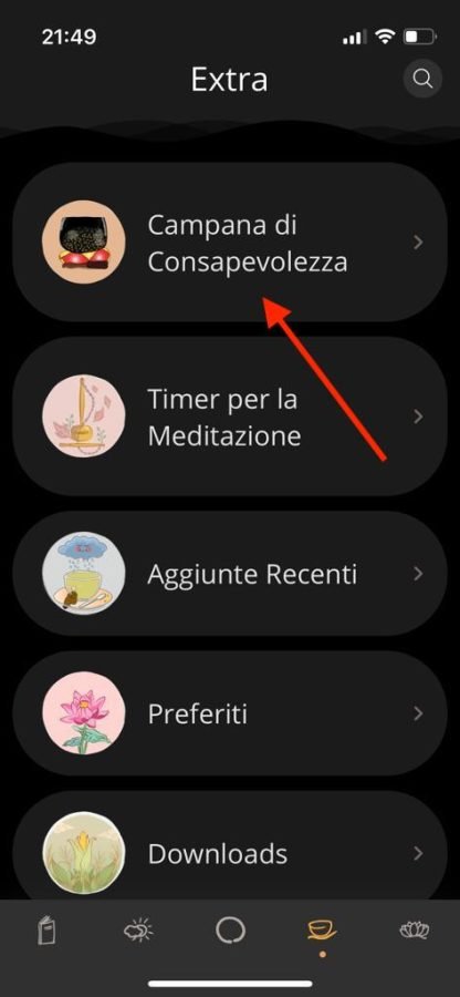 campana di consapevolezza app di plum village