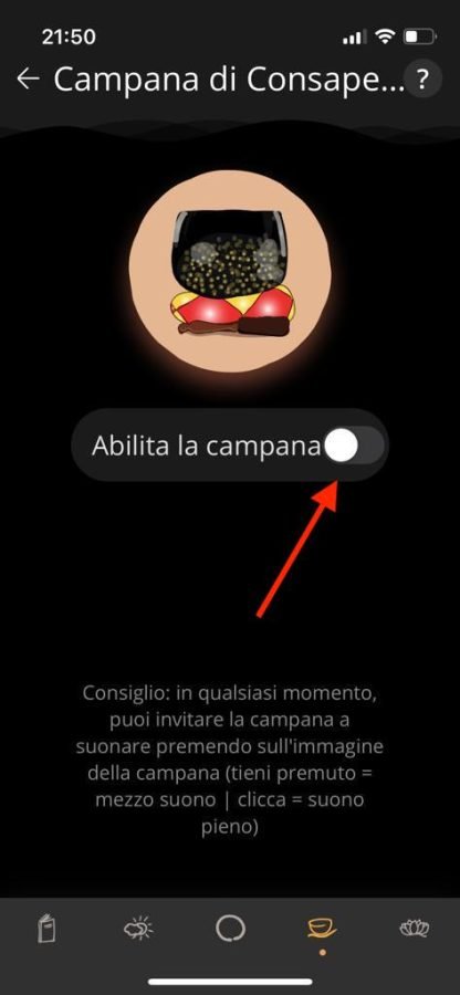 campana di consapevolezza app di plum village